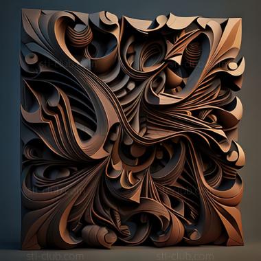 3D model st abstract art (STL)